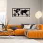 Wallity World Map Metal Decor 7